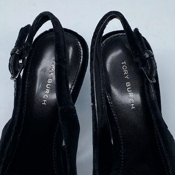 Tory Burch Eleanor Pavé Velvet Slingback Pointed Toe Pump size 6 - Picture 5 of 16